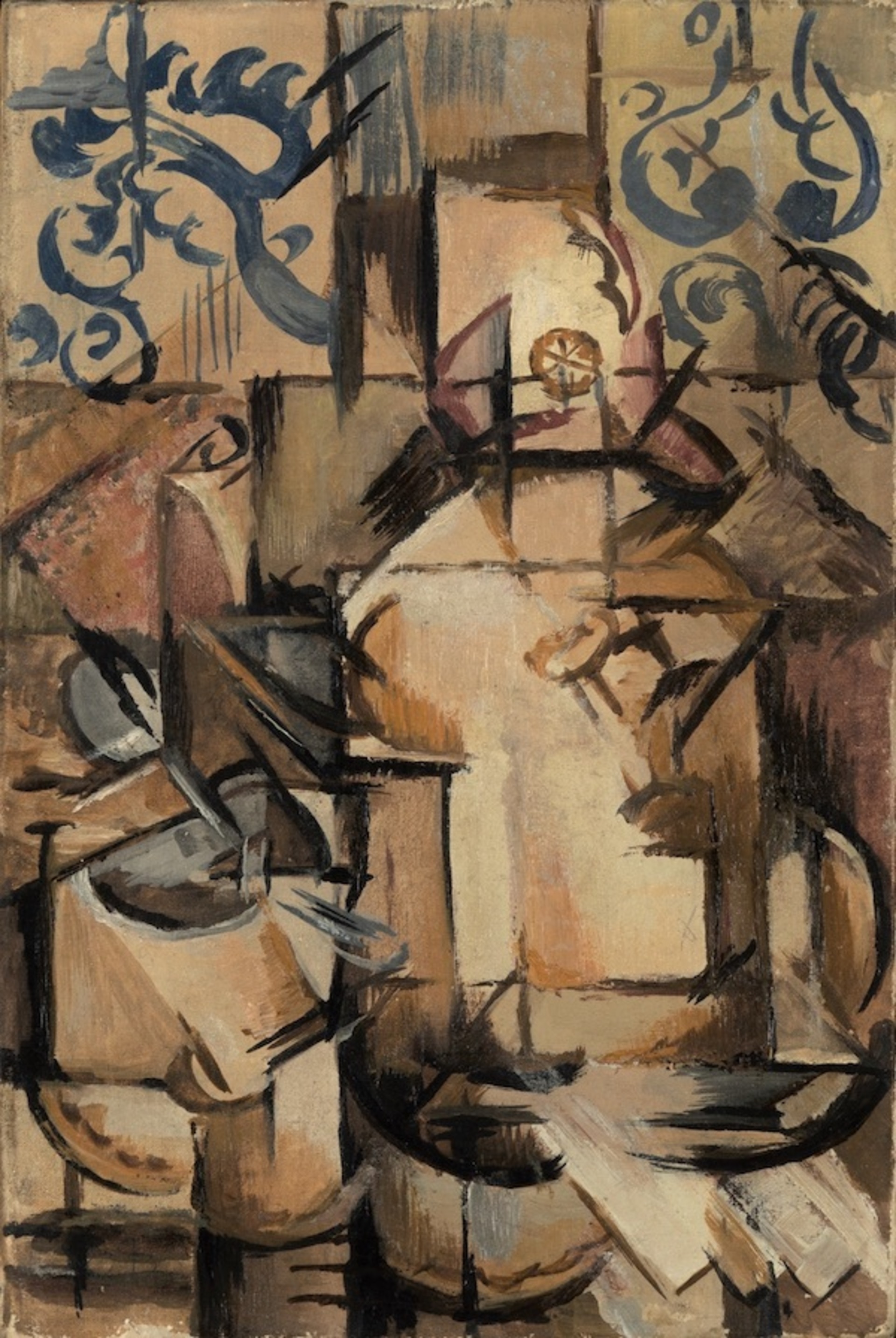 Emil Filla: Kávový servis, 1912, olej na plátně, 27 x 18 cm, vyvolávací cena: 6 500 000 Kč (+ 5% provize), 1. Art Consulting 25. 10. 2020