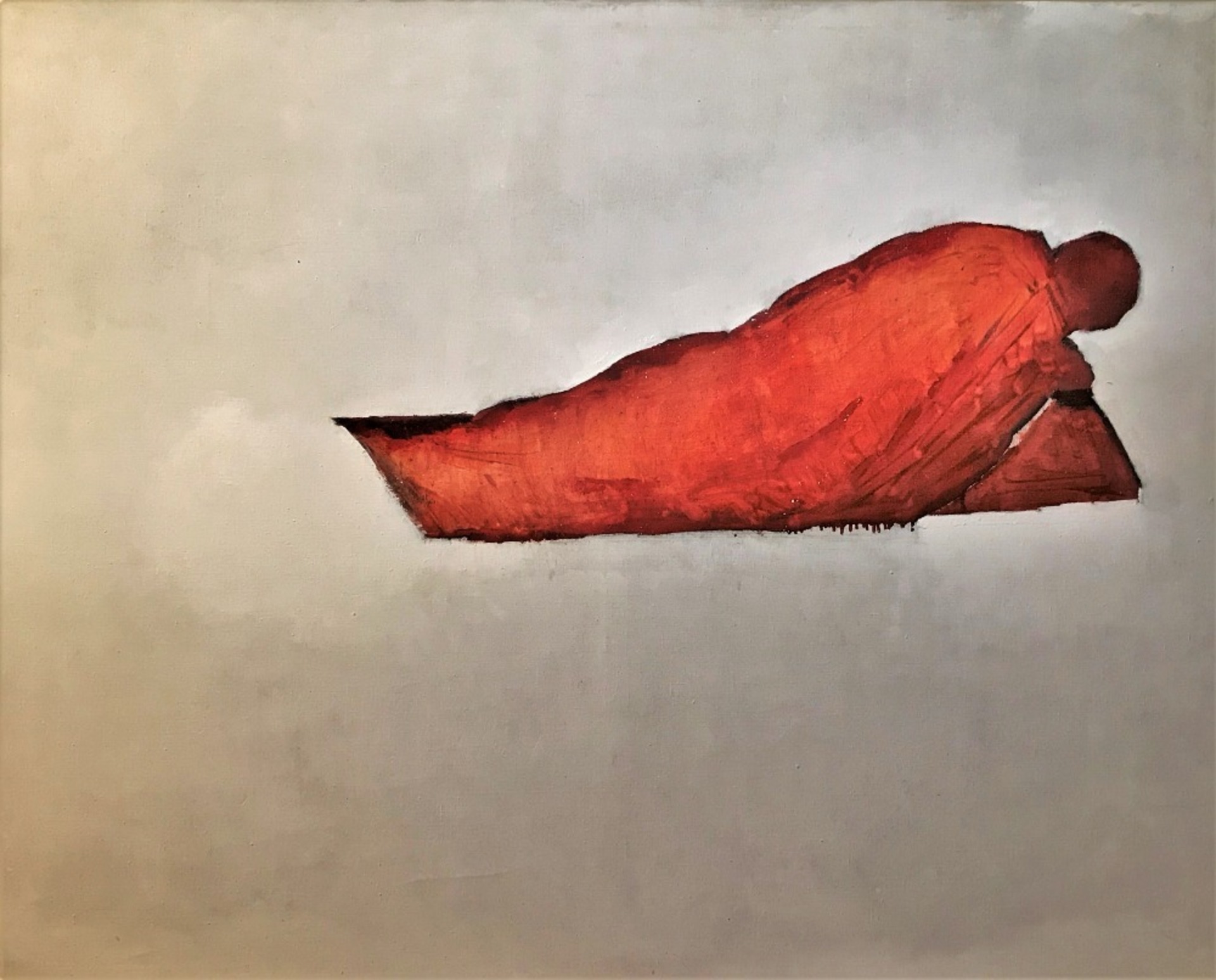 Petr Veselý: František, 2013–2022, email s olejem a akryl na plátně, 160 x 220 cm