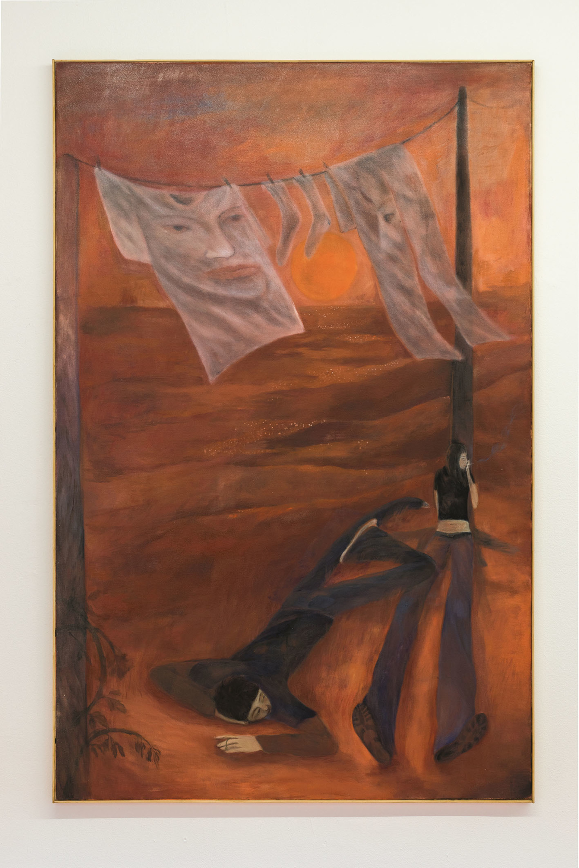 T-shirt, Pants and Existentital Tantrums, oil on canvas, 110x170, 2024.jpg