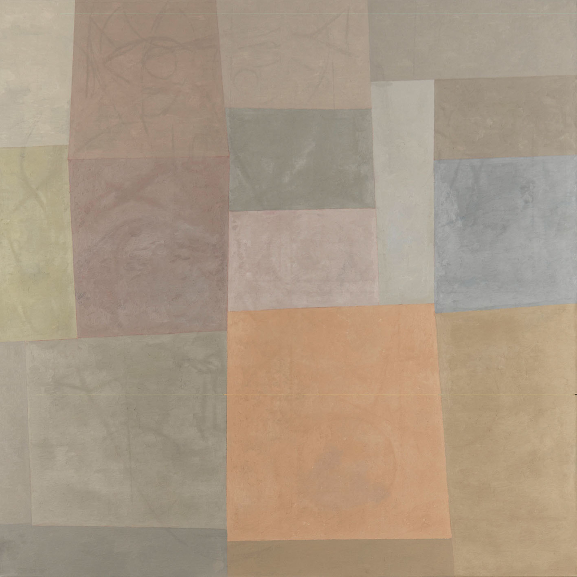Václav Stratil: Jogurtové barvy, 2005, akryl na plátně, 200 × 200 cm, cena: 459 800 Kč, Adolf Loos Apartment and Gallery 13. 4. 2025