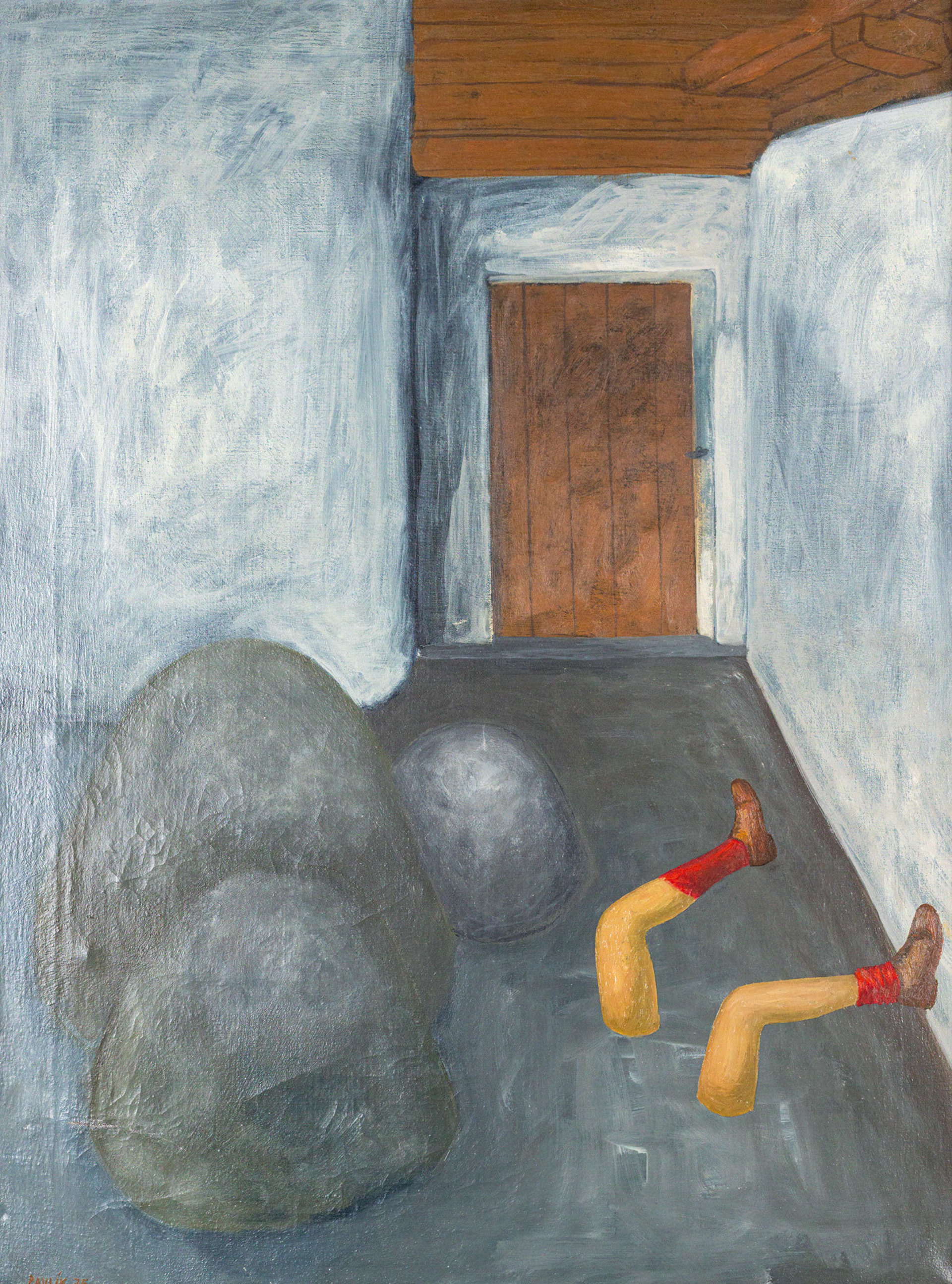 Petr Pavlík: Ztracený, 1975, olej, plátno, 75 × 60 cm