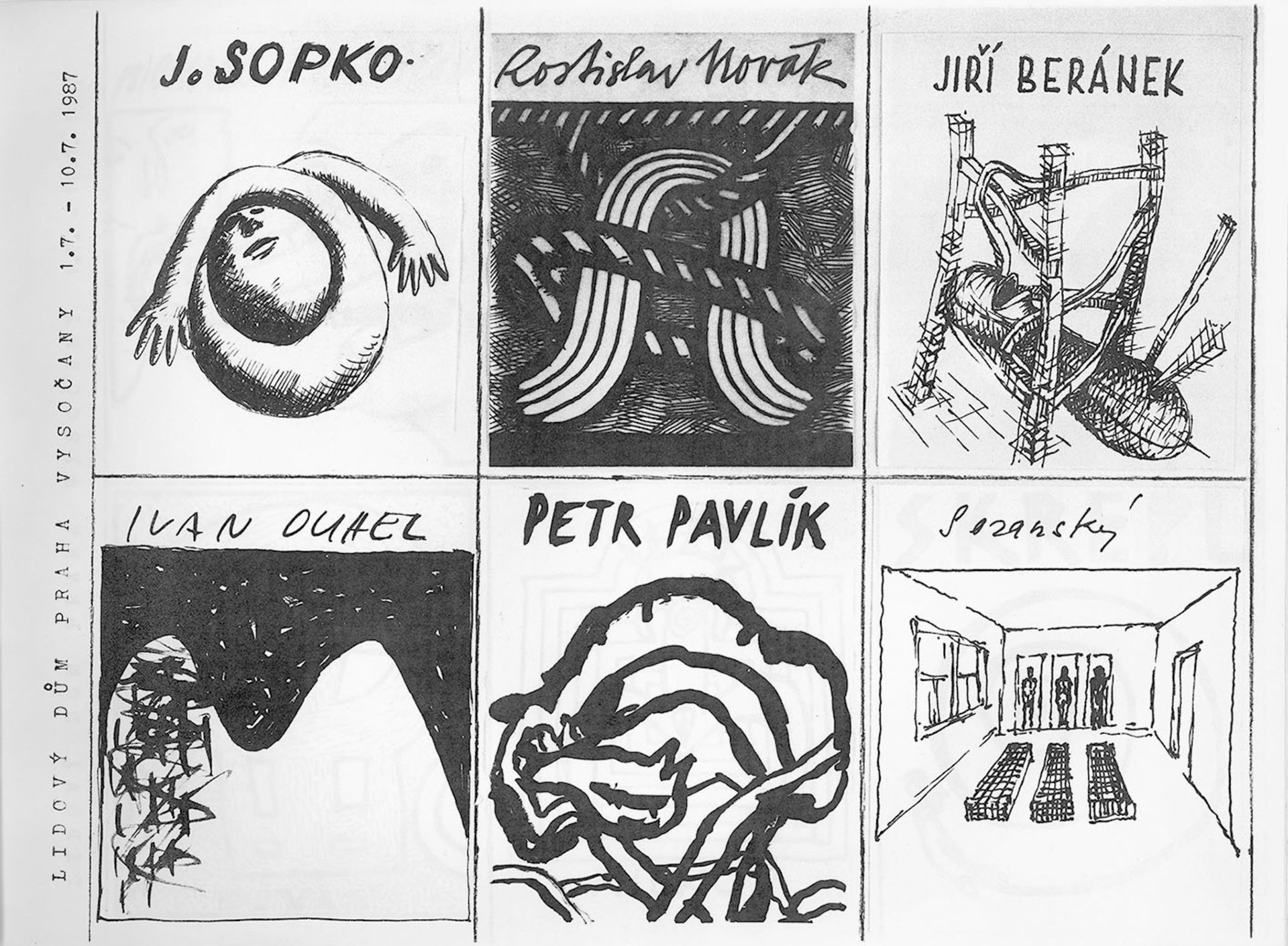 Katalog výstavy 30 výtvarníku v Lidovém domě ve Vysočanech, Praha, 1987