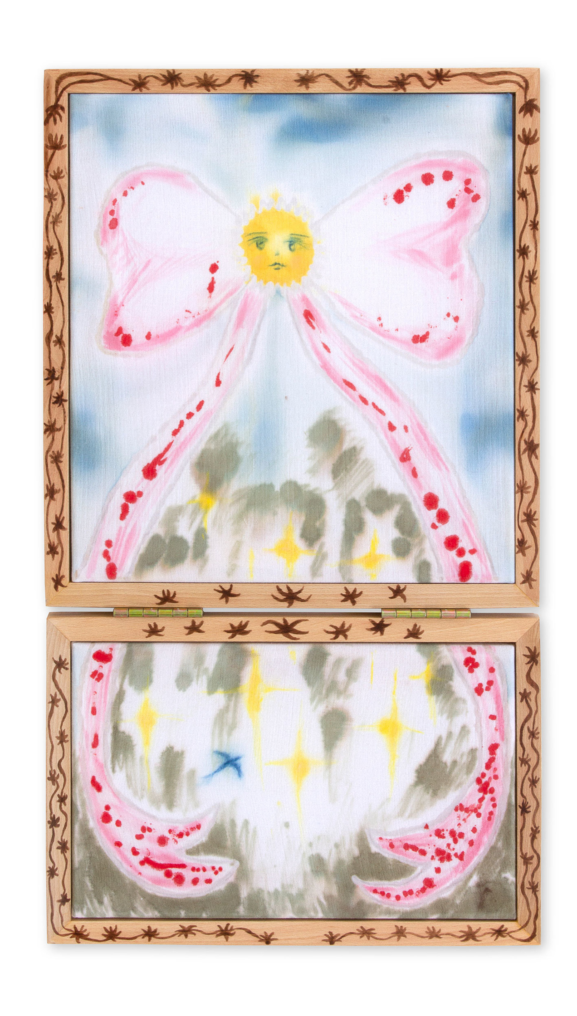 Whispers-of-April,-2024,-akryl,-barevné-pigmenty,-bělidlo-a-pastel-na-plátně,-dřevený-autorský-rám,-81-x-45-cm.jpg